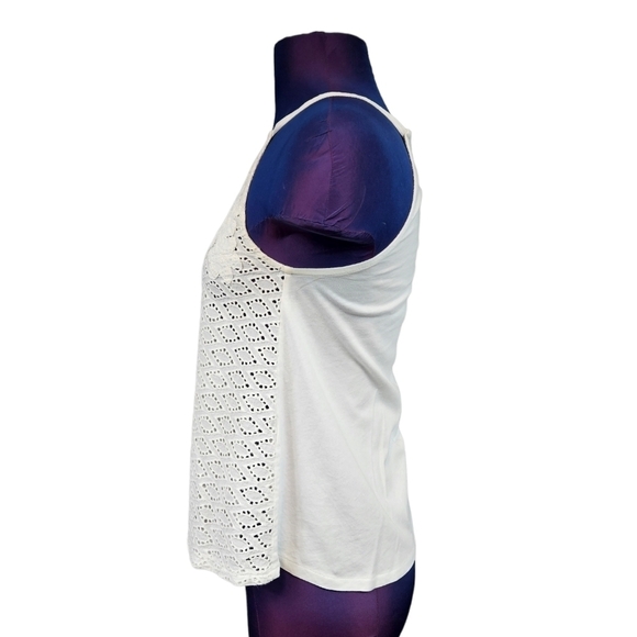 Zara Trafaluc White Eyelet Halter Tank Top Size Small Women's - Picture 4 of 8